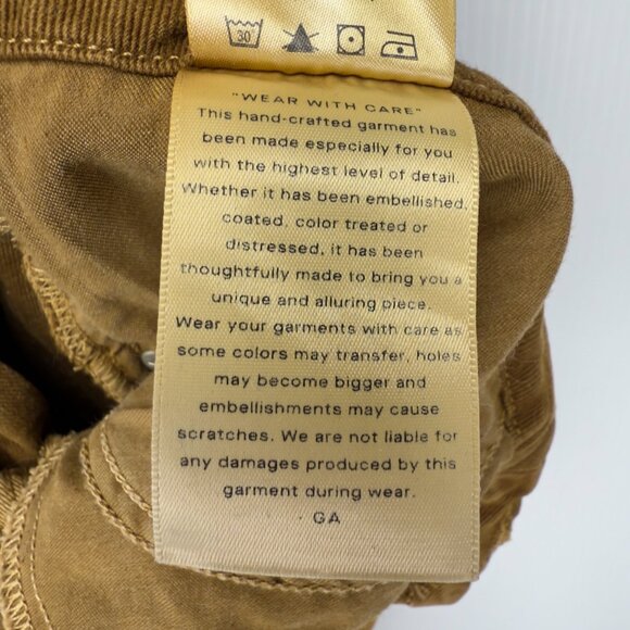 GOOD AMERICANS Good High-Rise Stretch Cigarette-Leg Slim Bronze Jeans Size 15 - Picture 9 of 10